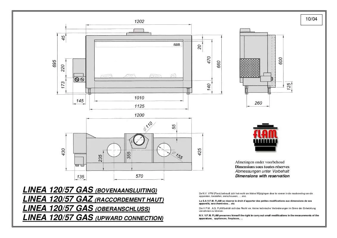 Mode d'emploi FLAM LINEA 120-57