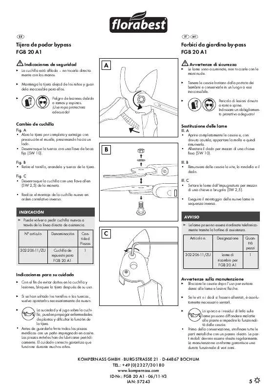 Mode d'emploi FLORABEST FGB 20 A1