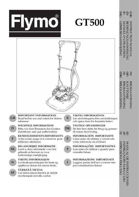 Mode d'emploi FLYMO GT500