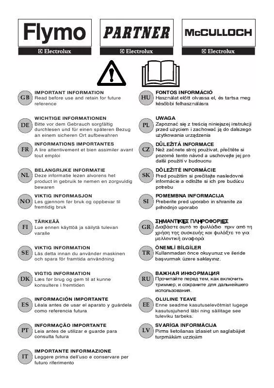 Mode d'emploi FLYMO HT60