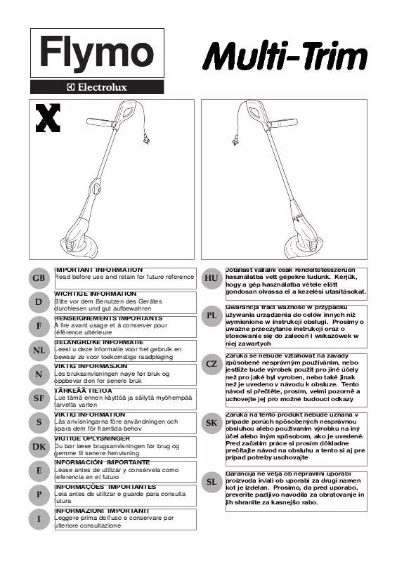 Mode d'emploi FLYMO MULTITRIM 250D