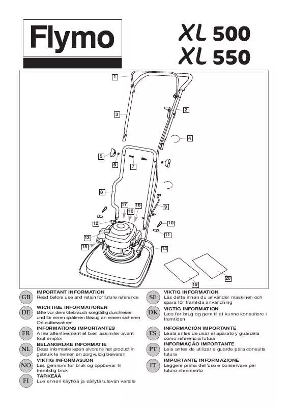 Mode d'emploi FLYMO XL550