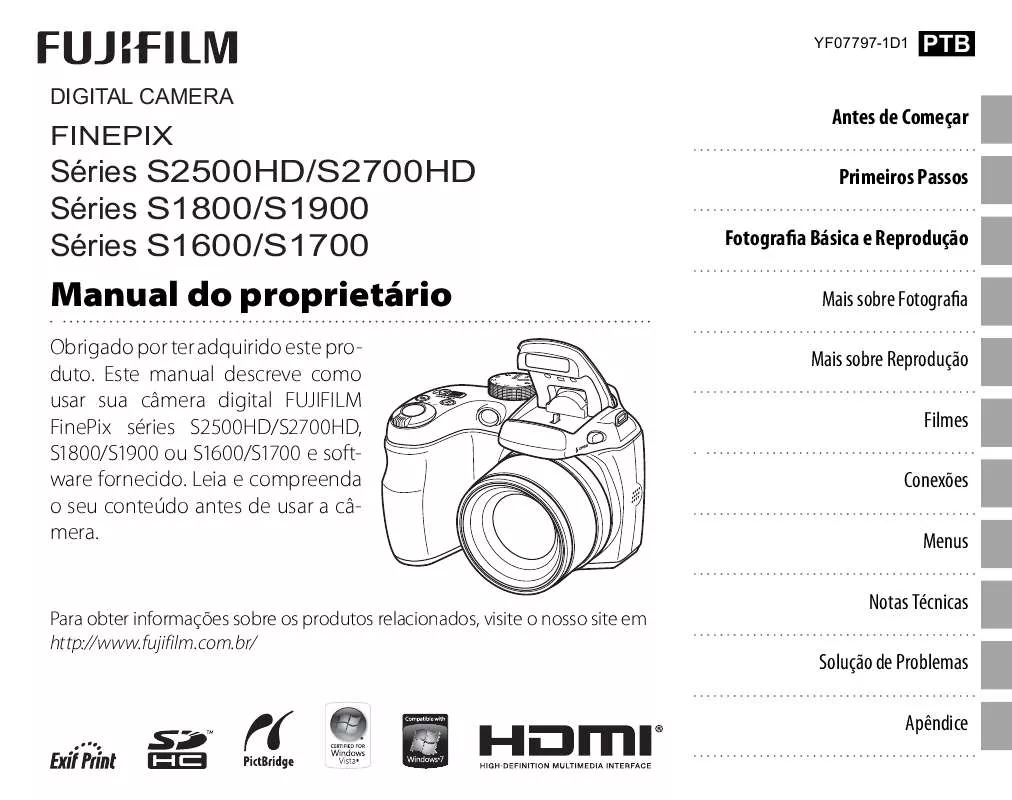 Mode d'emploi FUJIFILM FINEPIX S1800