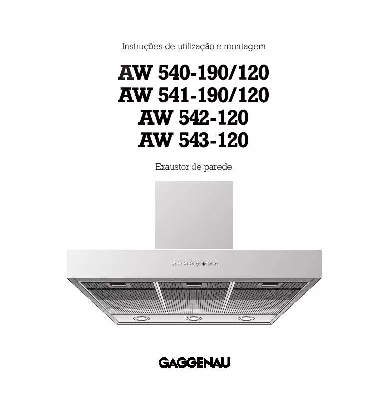 Mode d'emploi GAGGENAU AW541190