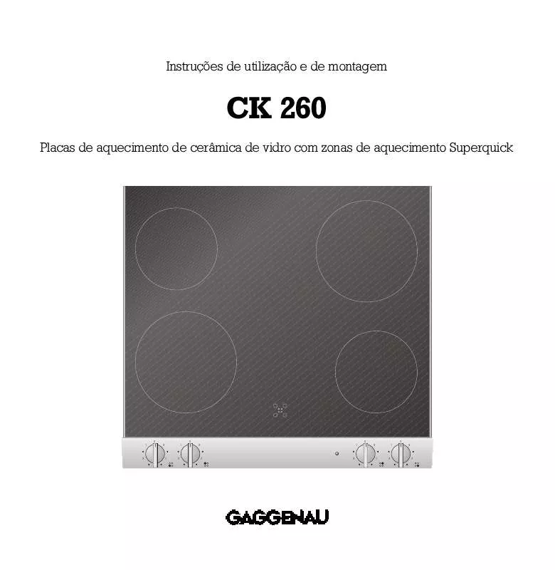 Mode d'emploi GAGGENAU CK260904