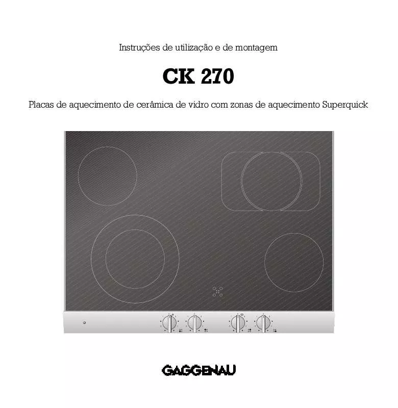 Mode d'emploi GAGGENAU CK270204