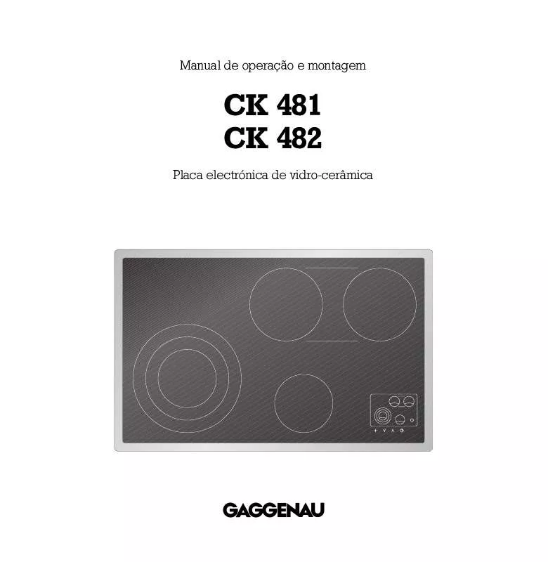 Mode d'emploi GAGGENAU CK482100