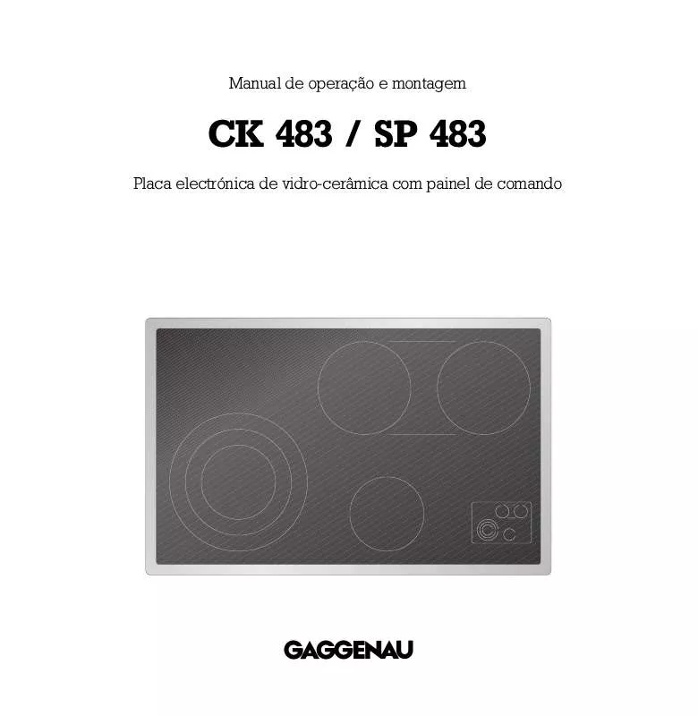 Mode d'emploi GAGGENAU CK483110