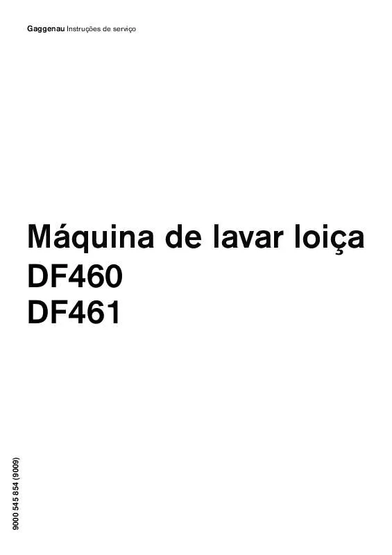 Mode d'emploi GAGGENAU DF461161F