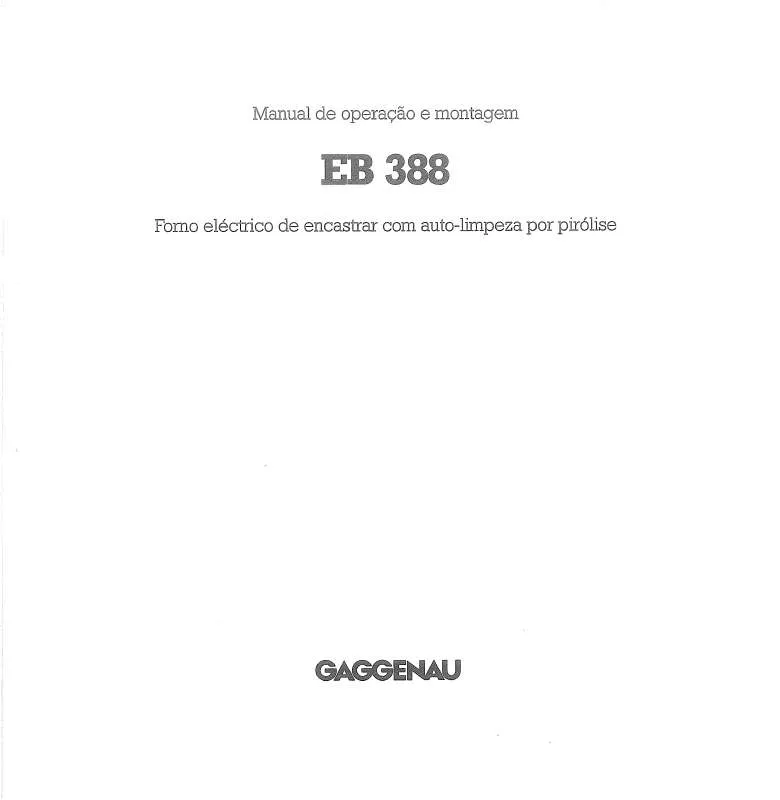 Mode d'emploi GAGGENAU EB388110