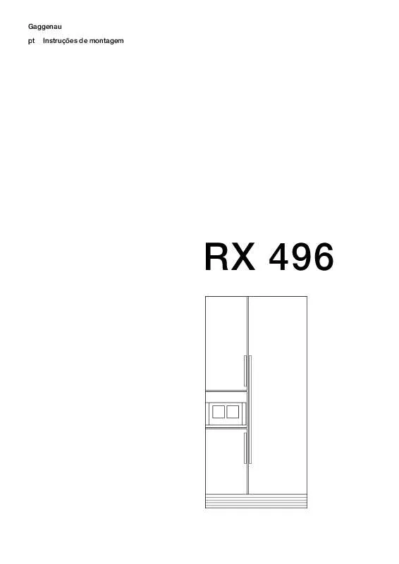 Mode d'emploi GAGGENAU RX496210