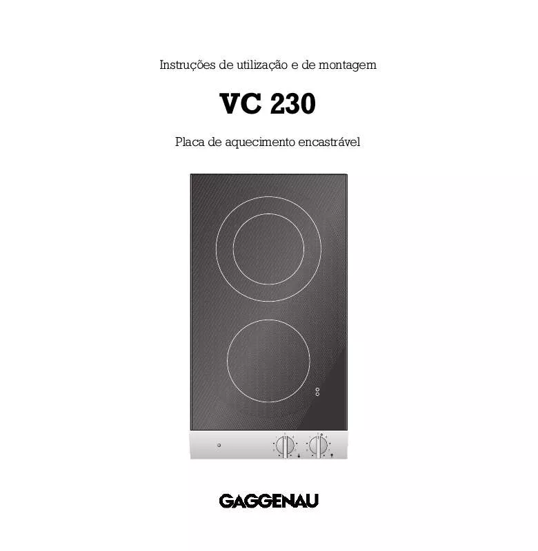 Mode d'emploi GAGGENAU VC230113