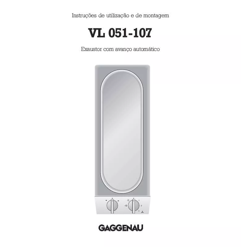 Mode d'emploi GAGGENAU VL051107