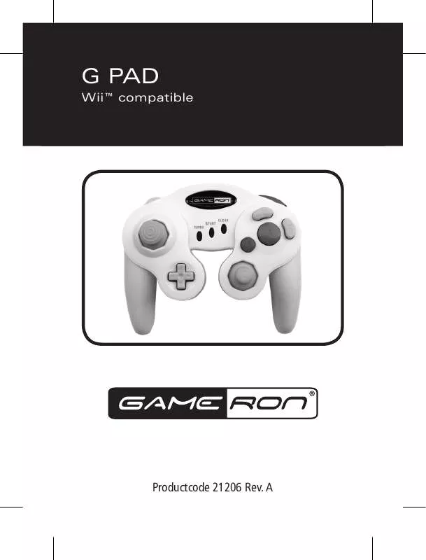 Mode d'emploi GAMERON G PAD