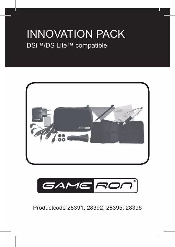 Mode d'emploi GAMERON INNOVATION PACK DSI