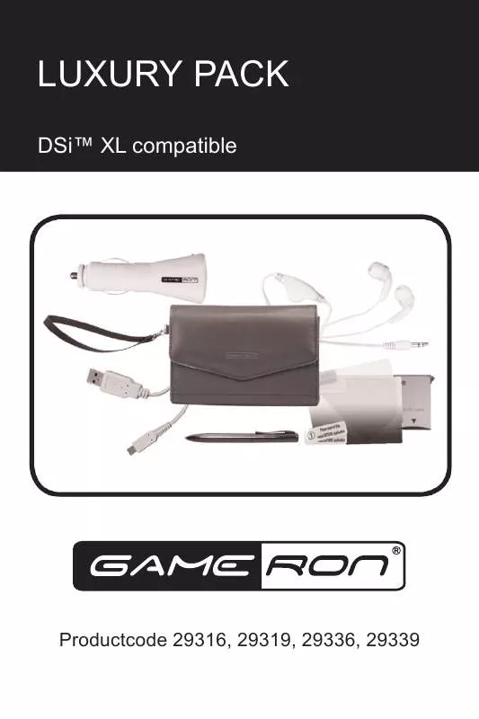 Mode d'emploi GAMERON LUXURY PACK DSI XL