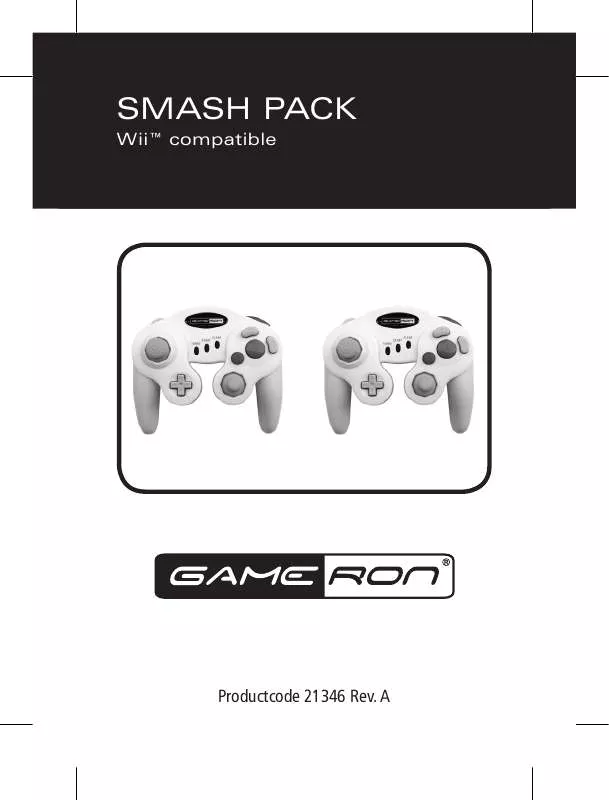 Mode d'emploi GAMERON SMASH PACK