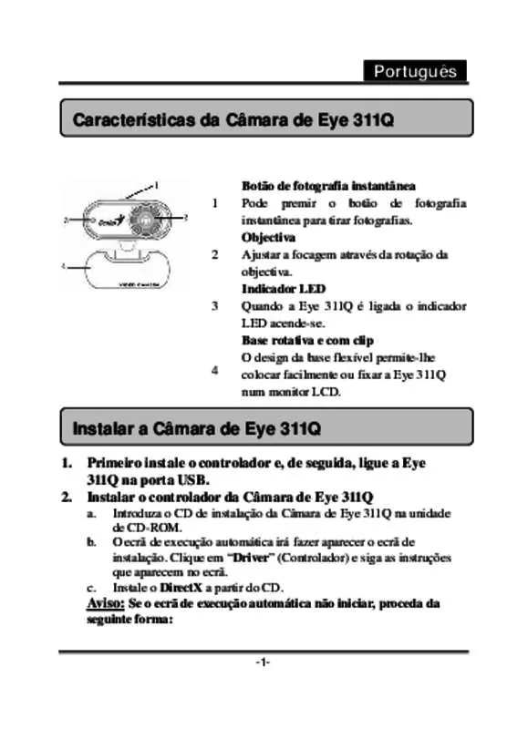 Mode d'emploi GENIUS EYE 311Q