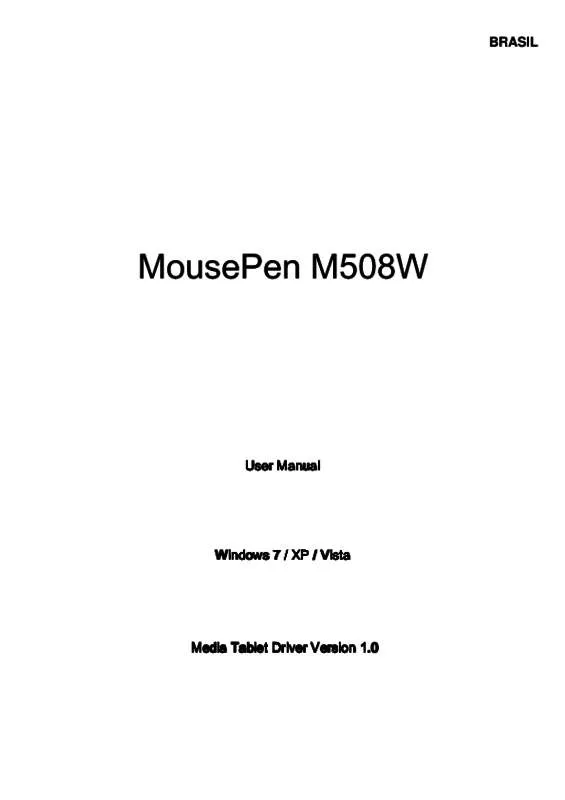 Mode d'emploi GENIUS MOUSEPEN M508W