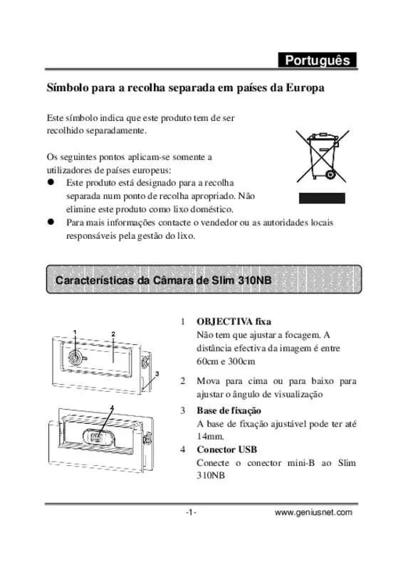 Mode d'emploi GENIUS SLIM 310NB