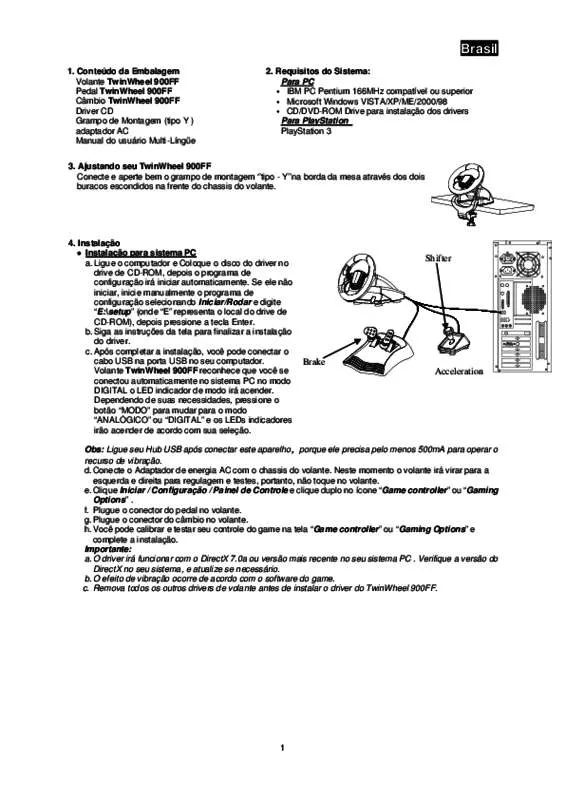 Mode d'emploi GENIUS TWIN WHEEL 900FF