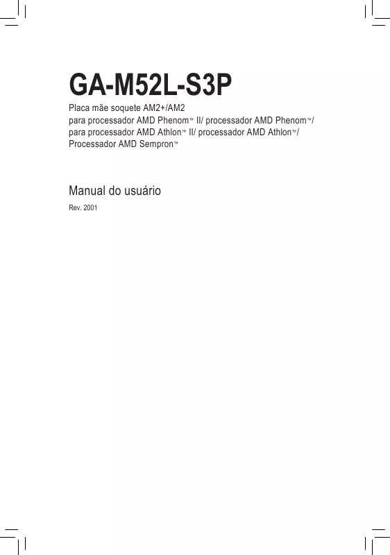 Mode d'emploi GIGABYTE GA-M52L-S3P