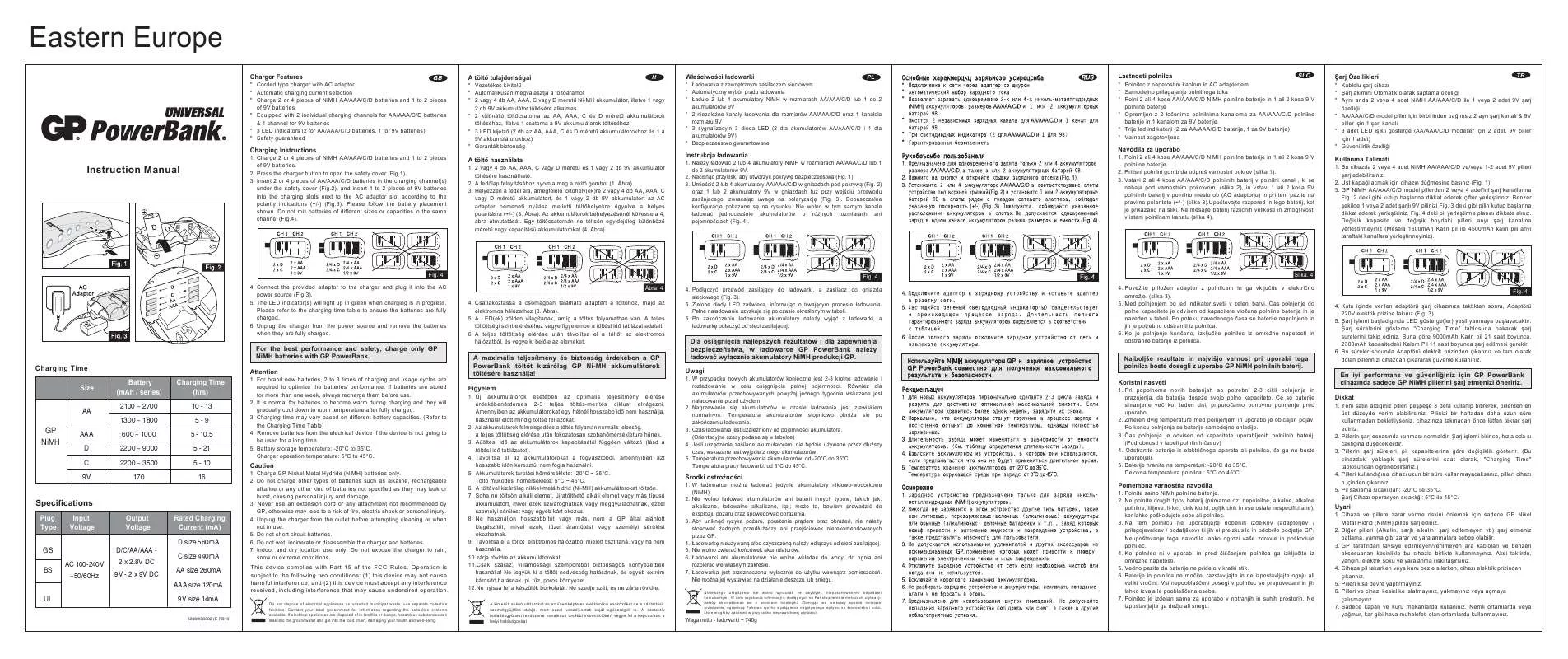 Mode d'emploi GP BATTERIES UNIVERSAL POWERBANK