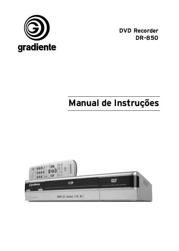 Mode d'emploi GRADIENTE DR-850