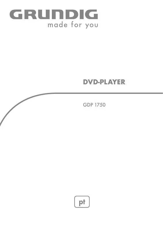 Mode d'emploi GRUNDIG GDP 1750