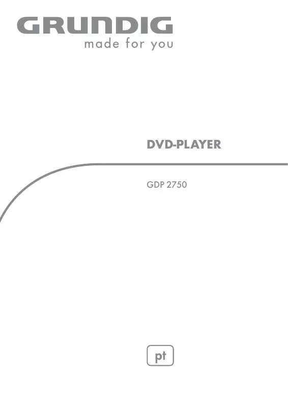 Mode d'emploi GRUNDIG GDP 2750