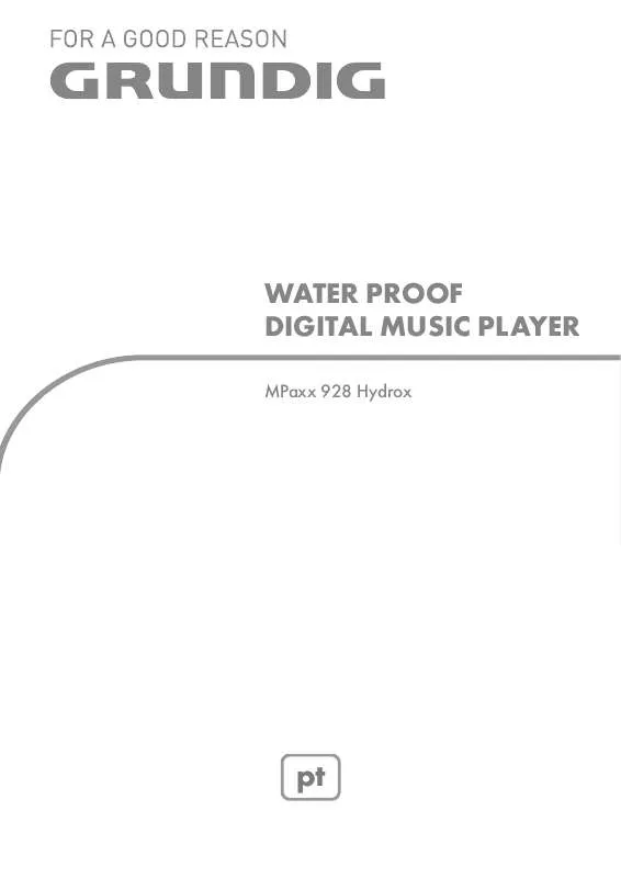 Mode d'emploi GRUNDIG MPAXX 928 HYDROX