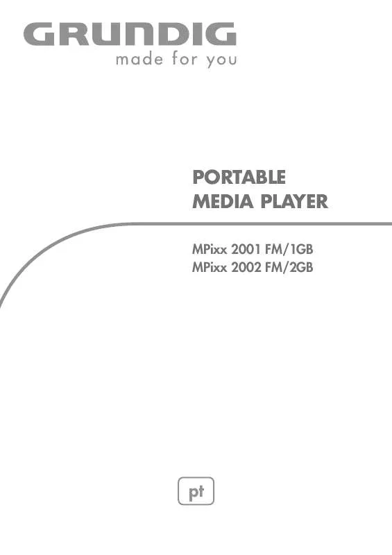 Mode d'emploi GRUNDIG MPIXX 2002 FM/2GB