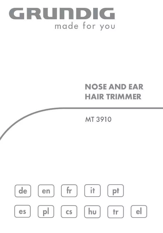 Mode d'emploi GRUNDIG MT 3910 NOSE/EARTRIMMER BATTERY