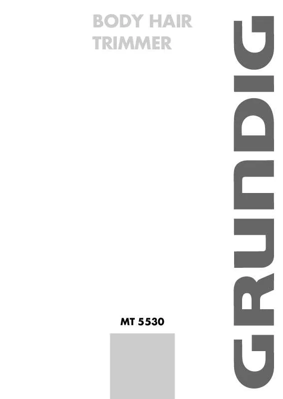 Mode d'emploi GRUNDIG MT 5530 KÖRPERHAARTRIMMER, A