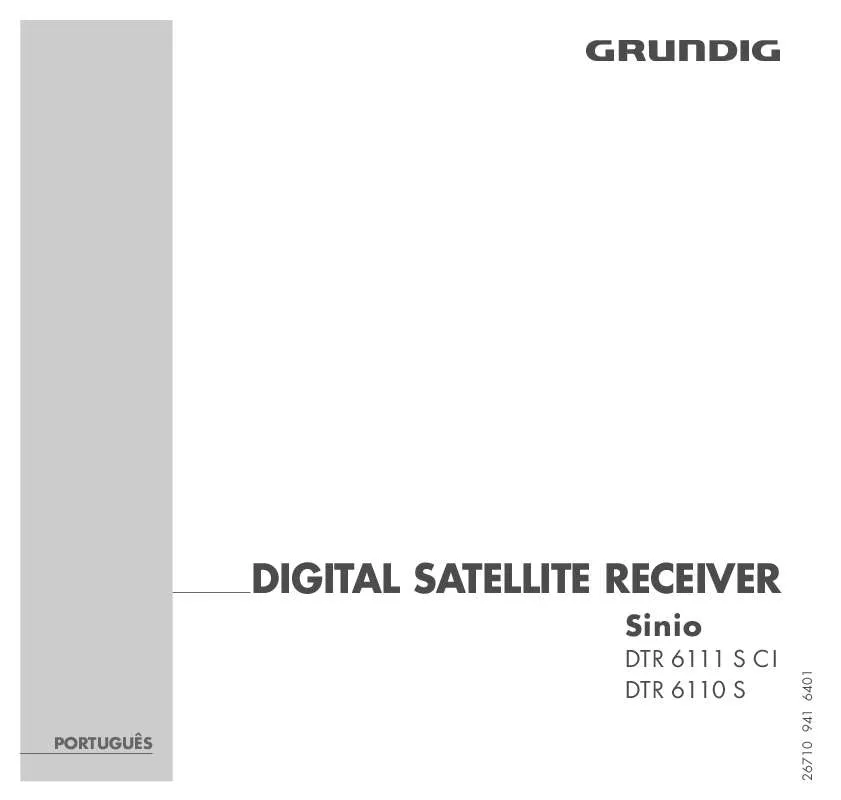 Mode d'emploi GRUNDIG SINIO DTR 6110 S