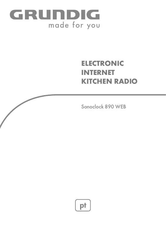 Mode d'emploi GRUNDIG SONOCLOCK 890 WEB