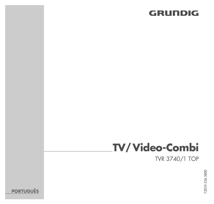 Mode d'emploi GRUNDIG TVR 3740/1 TOP