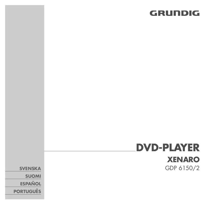 Mode d'emploi GRUNDIG XENARO GDP 6150 /2