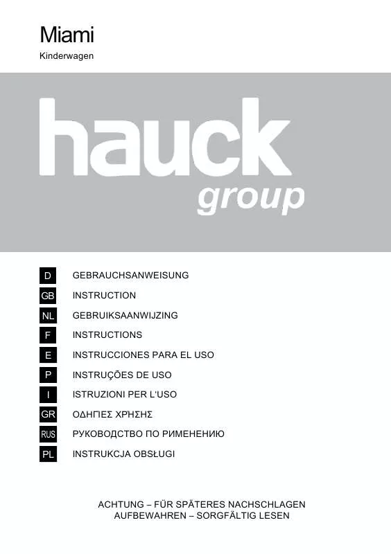 Mode d'emploi HAUCK MIAMI