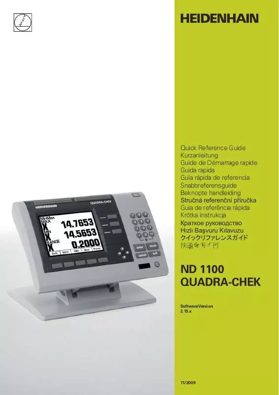 Mode d'emploi HEIDENHAIN ND 1100