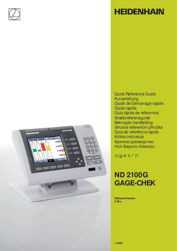 Mode d'emploi HEIDENHAIN ND 2100G