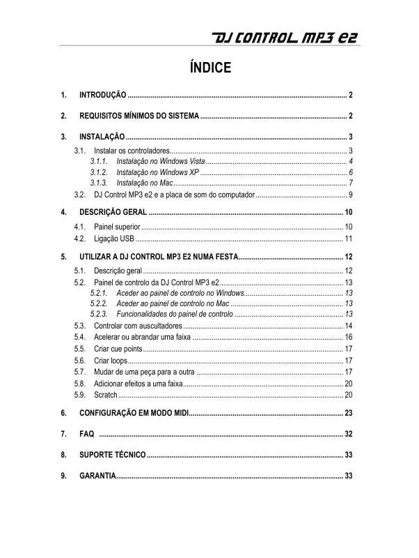 Mode d'emploi HERCULES DJ CONTROL MP3 E2