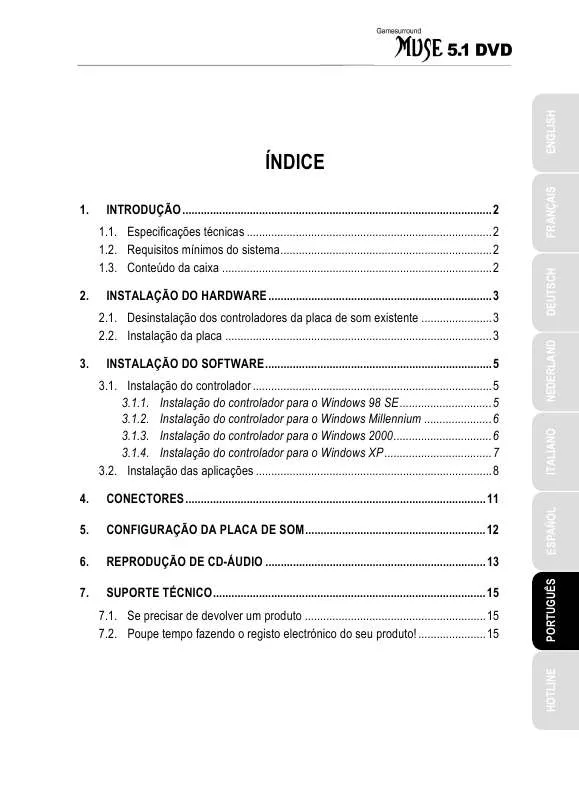 Mode d'emploi HERCULES MUSE 5.1 DVD