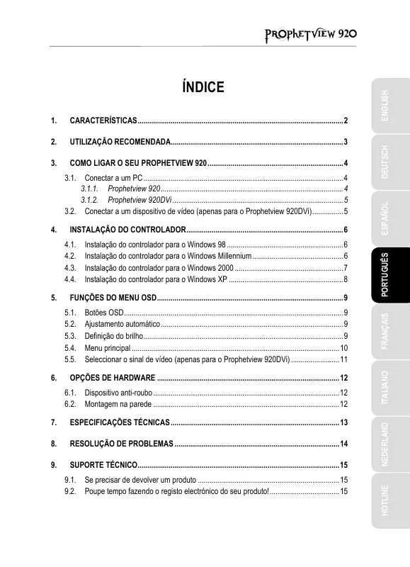 Mode d'emploi HERCULES PROPHETVIEW 920 PRO DVI