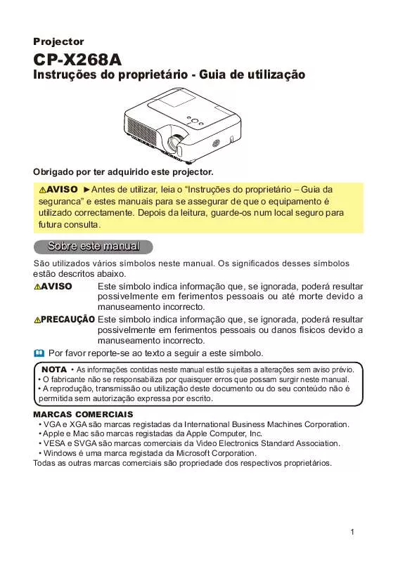 Mode d'emploi HITACHI CP-X268AWF