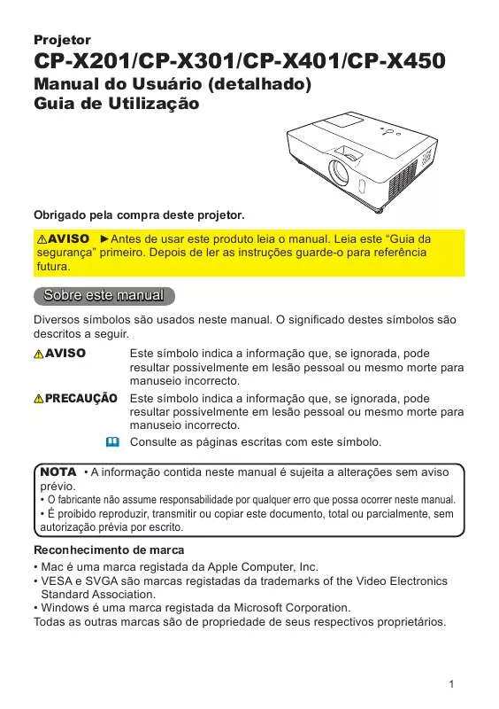 Mode d'emploi HITACHI CP-X301WP