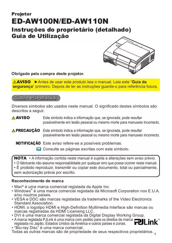 Mode d'emploi HITACHI ED-AW100