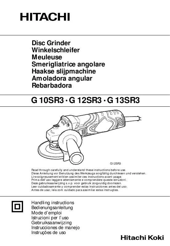 Mode d'emploi HITACHI G10SR3