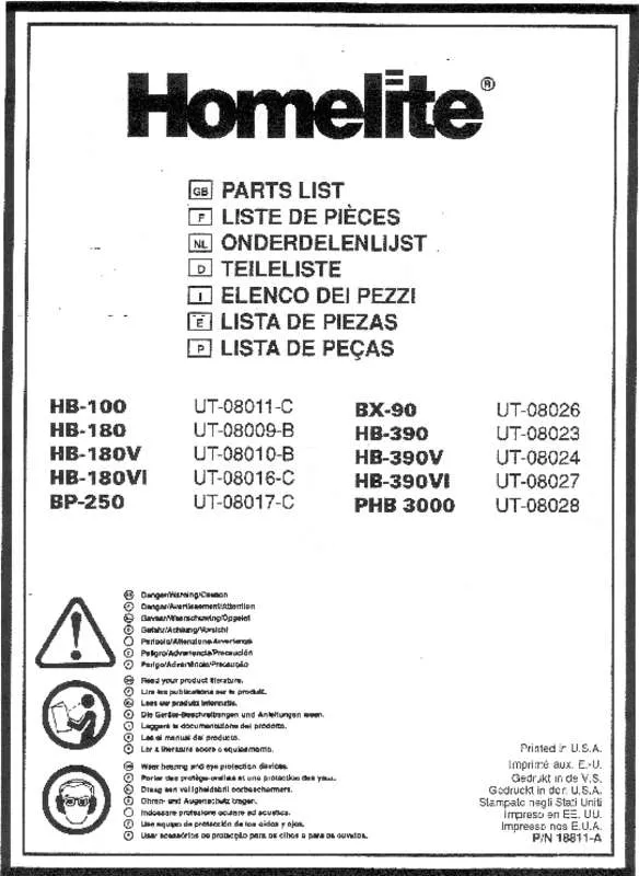 Mode d'emploi HOMELITE HB-180-VI