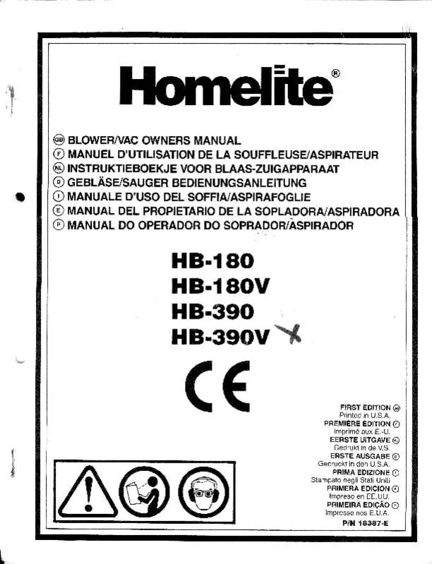 Mode d'emploi HOMELITE HB-390